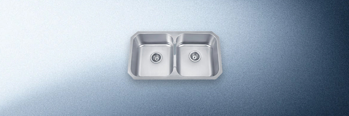 Undermount Double Bowl Stainless Steel Large Radius