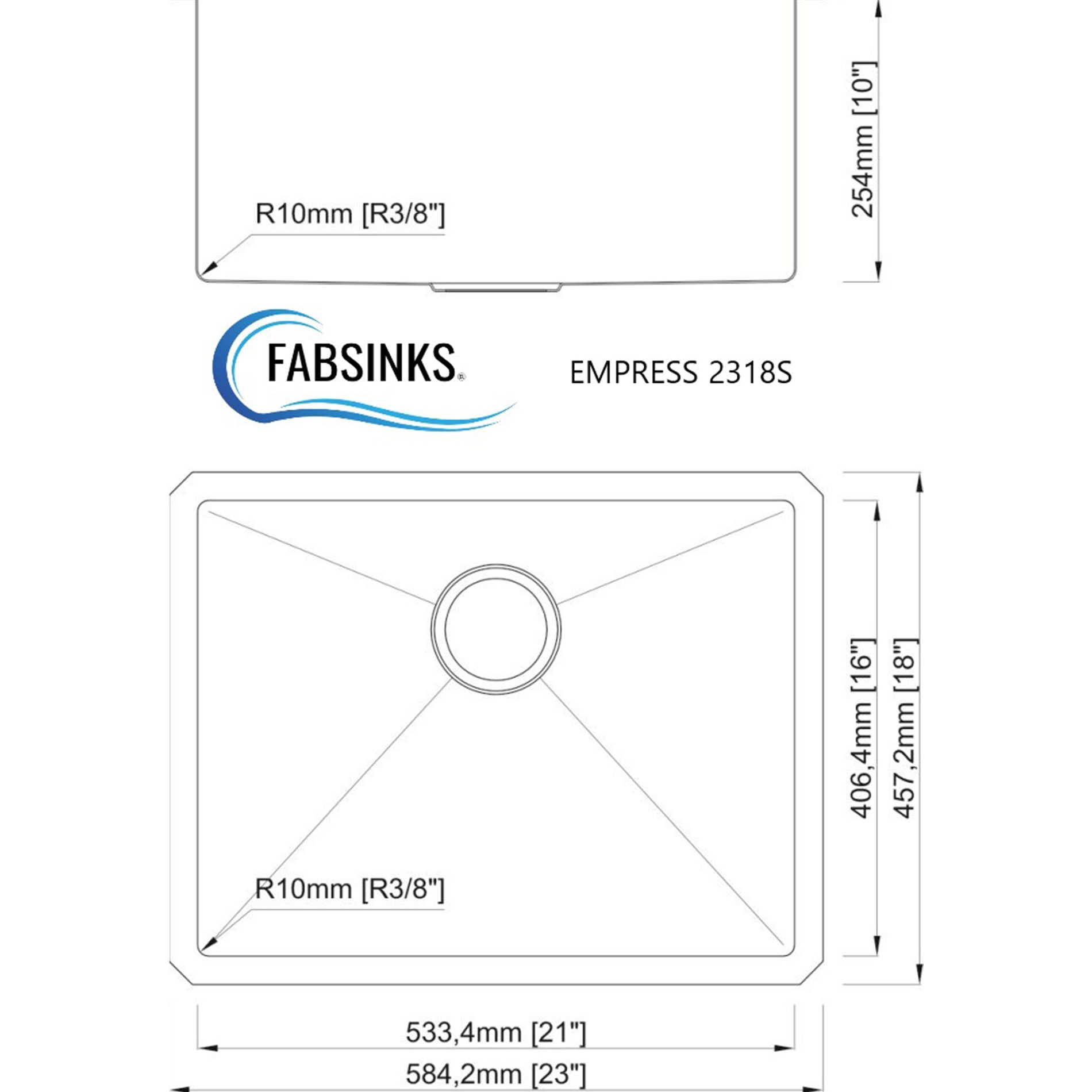 FABSINKS EMPRESS 2318S