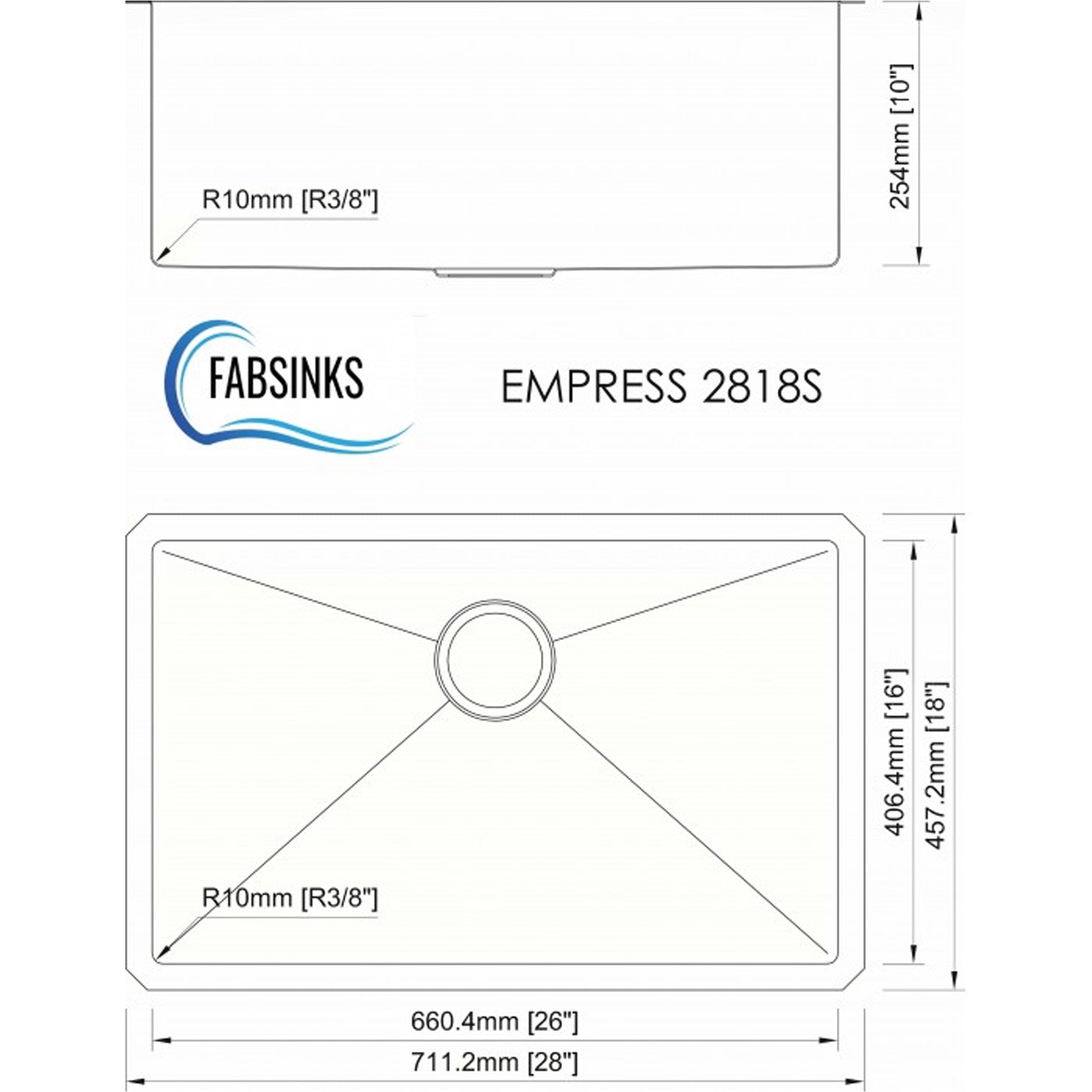 FABSINKS EMPRESS 2818S