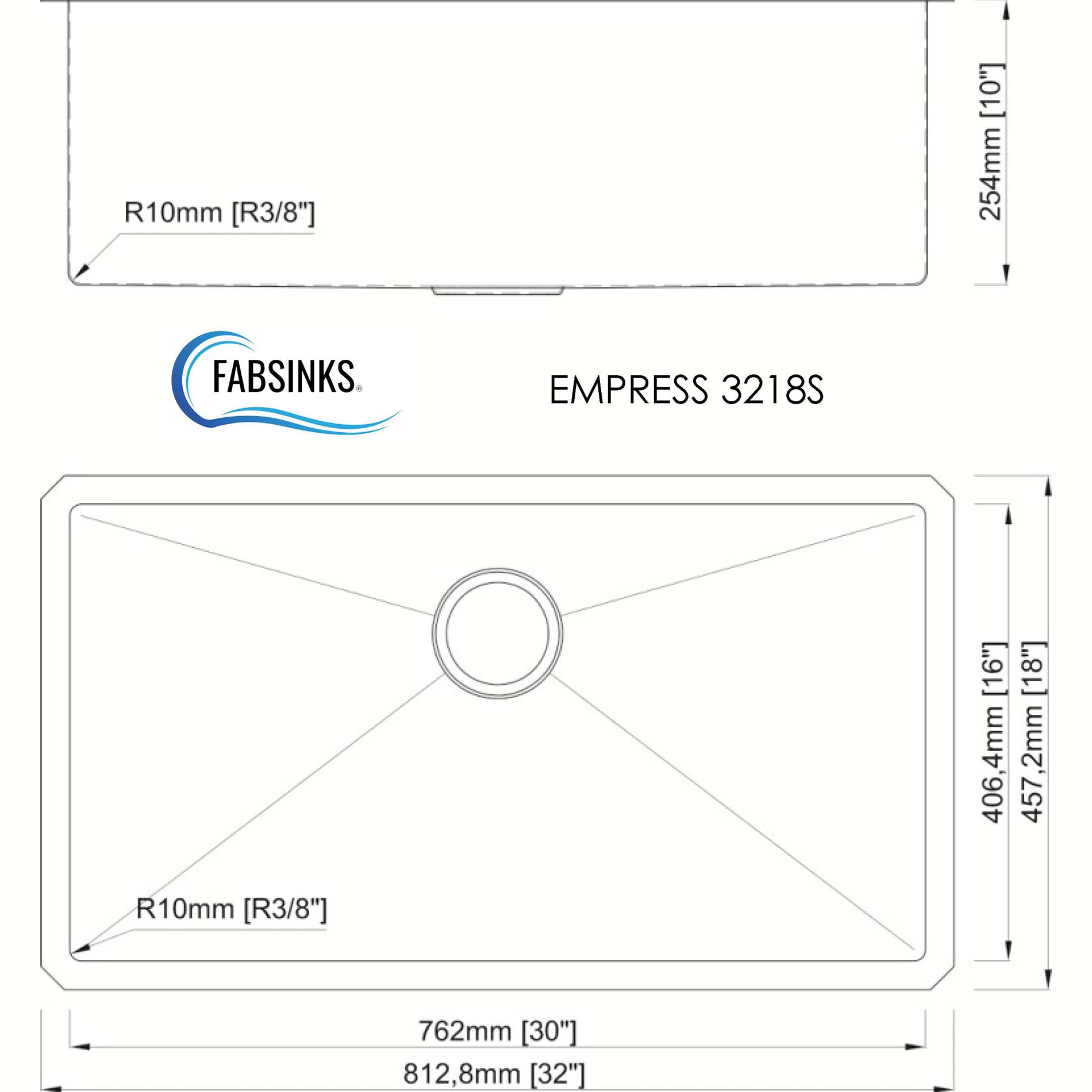 FABSINKS EMPRESS 3218S
