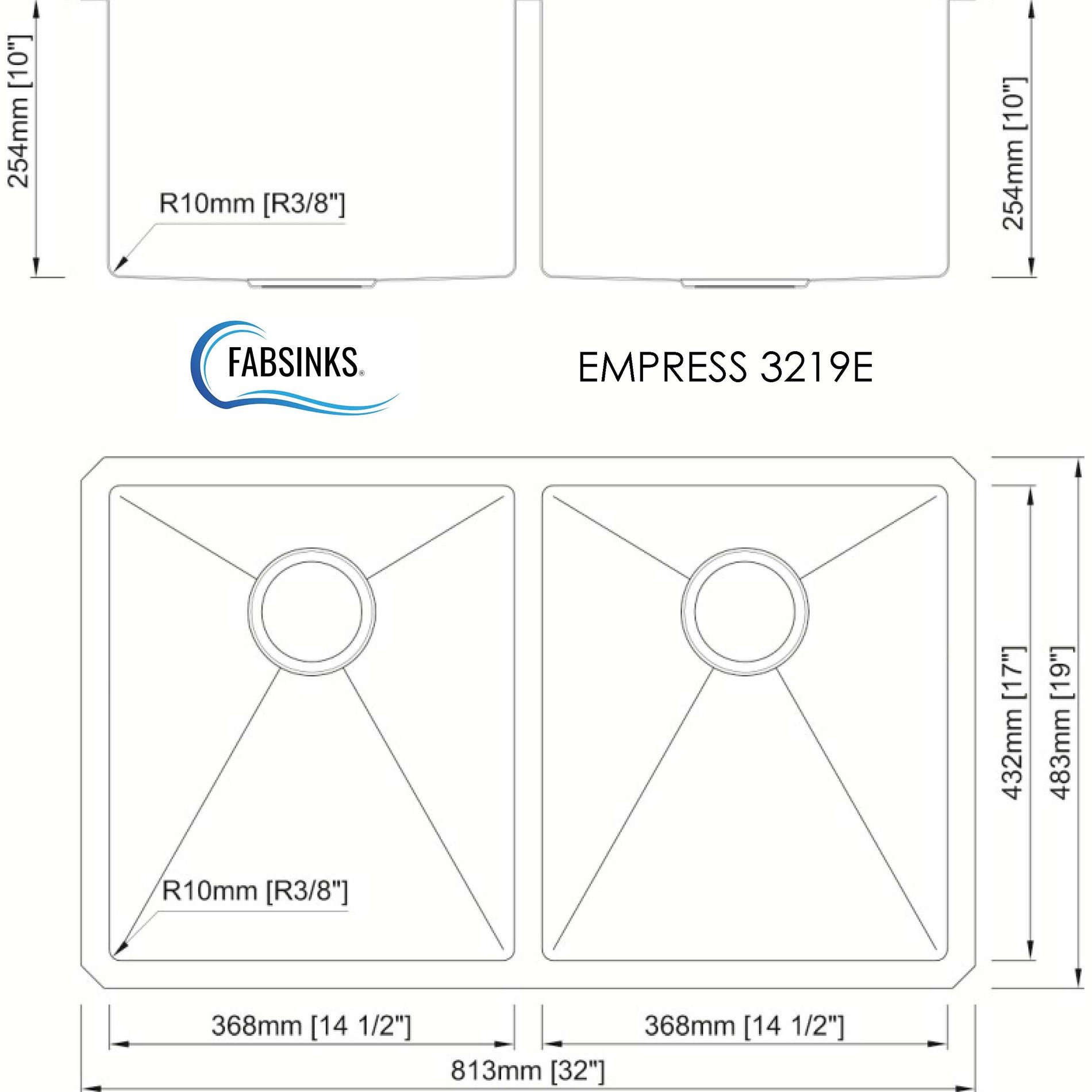 FABSINKS EMPRESS 3219E
