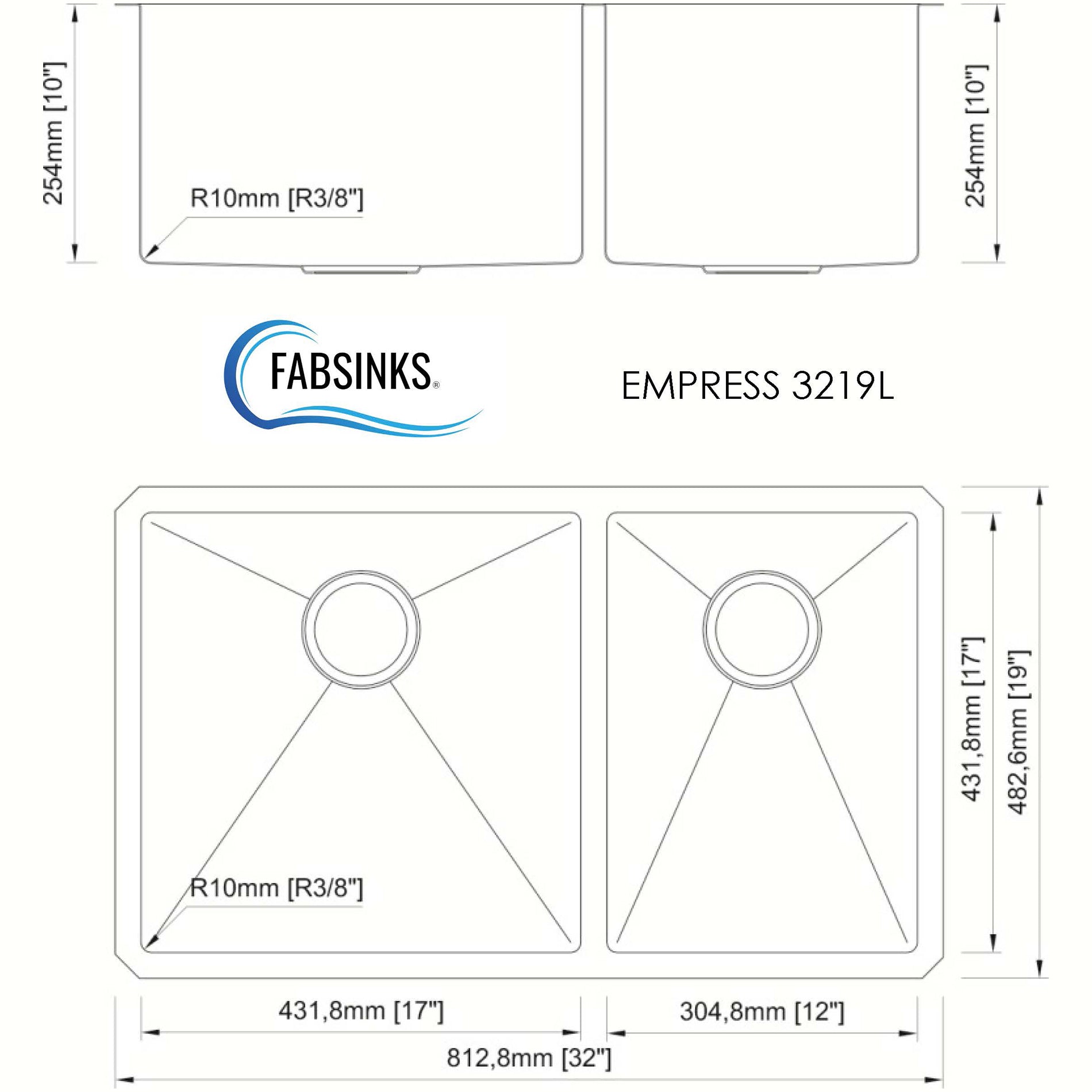 FABSINKS EMPRESS 3219E