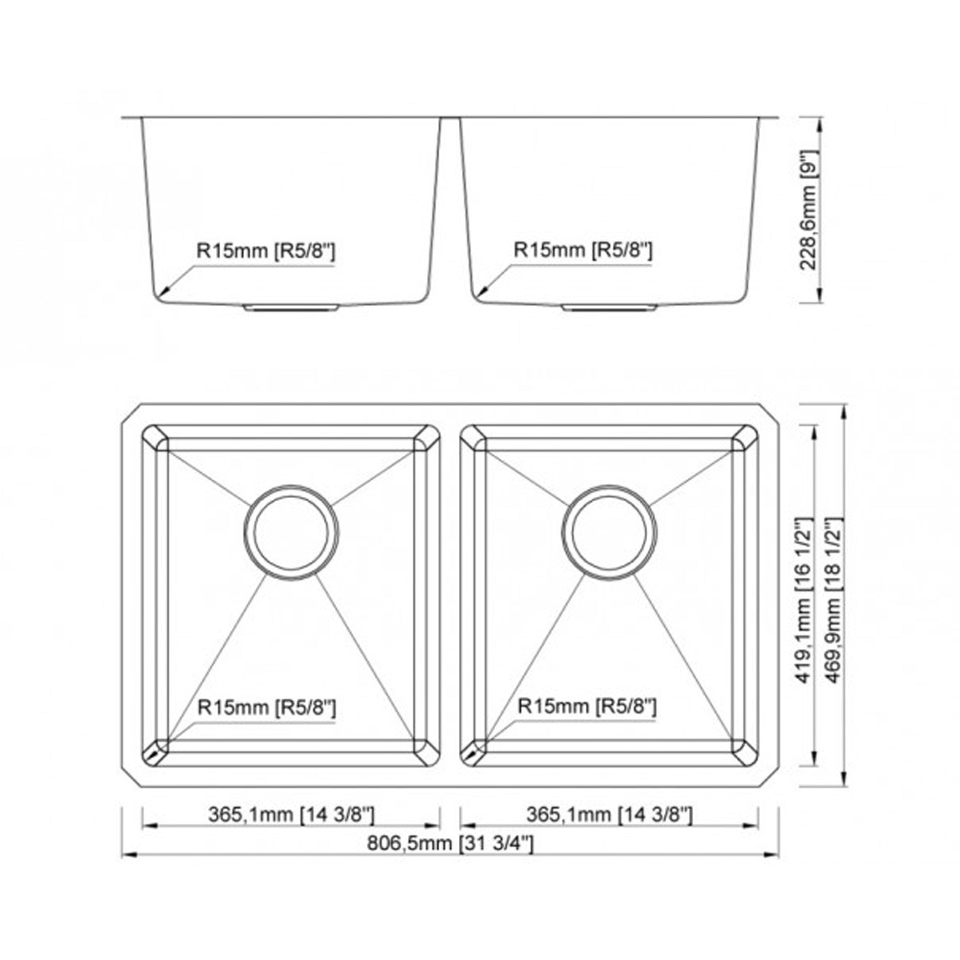 FABSINKS RAVEN 3118E