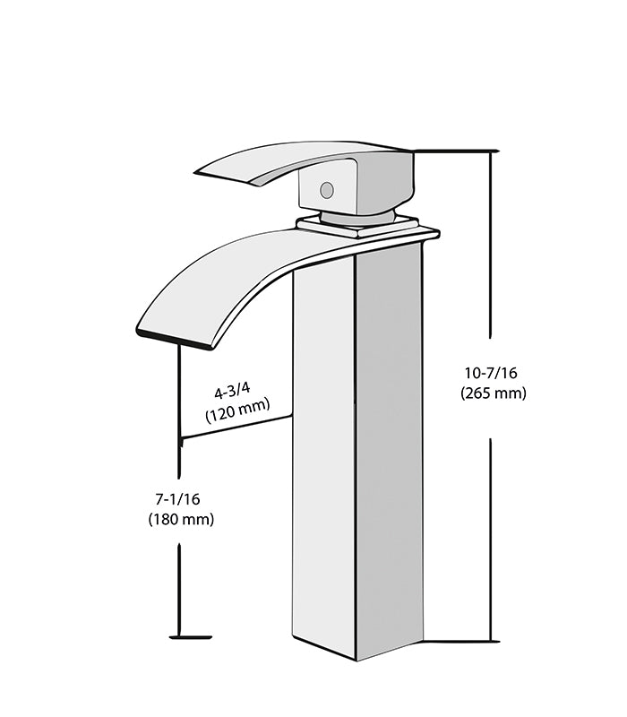 Single-Hole Single-Handle Deck Mount Bathroom Faucet