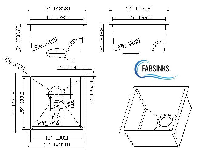 FABSINKS RAVEN 1717S
