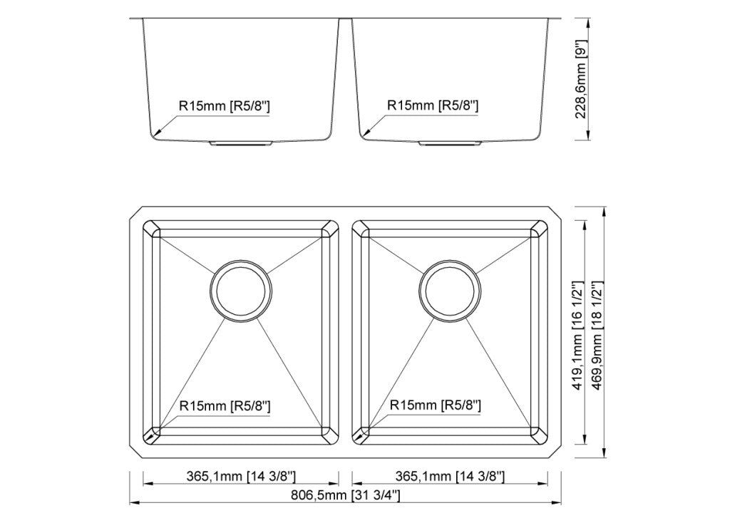 FABSINKS RAVEN 3118E