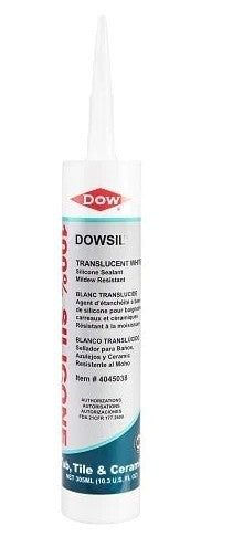 DOWSIL 100% Silicone Sealant Translucent White 305 mL